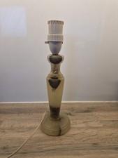 Attractive Vintage Marble Table Lamp Heavy Stone Base 11 Inch Working Lamp