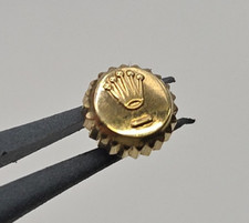 Couronne Rolex Originale Vintage Twin-Lock 600-8 Or Jaune 16523 16528 16013 1512