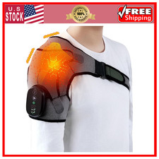 Electric Heated Shoulder Massager With Vibration Massage Brace Joint Pain Relief