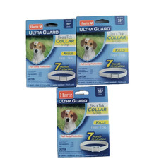 Hartz 3 PACK UltraGuard Flea  Tick Dogs and Puppies up to 20" Neck, White
