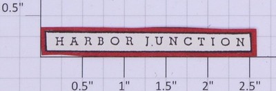 American Flyer FL0235 274 ''Harbor Junction'' Red/Black Freight Station Sign