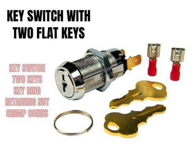 KEY SWITCH, CHICAGO-STYLE, TWO KEYS, TWO CRIMP CONNECTORS   TWO OPTIONS
