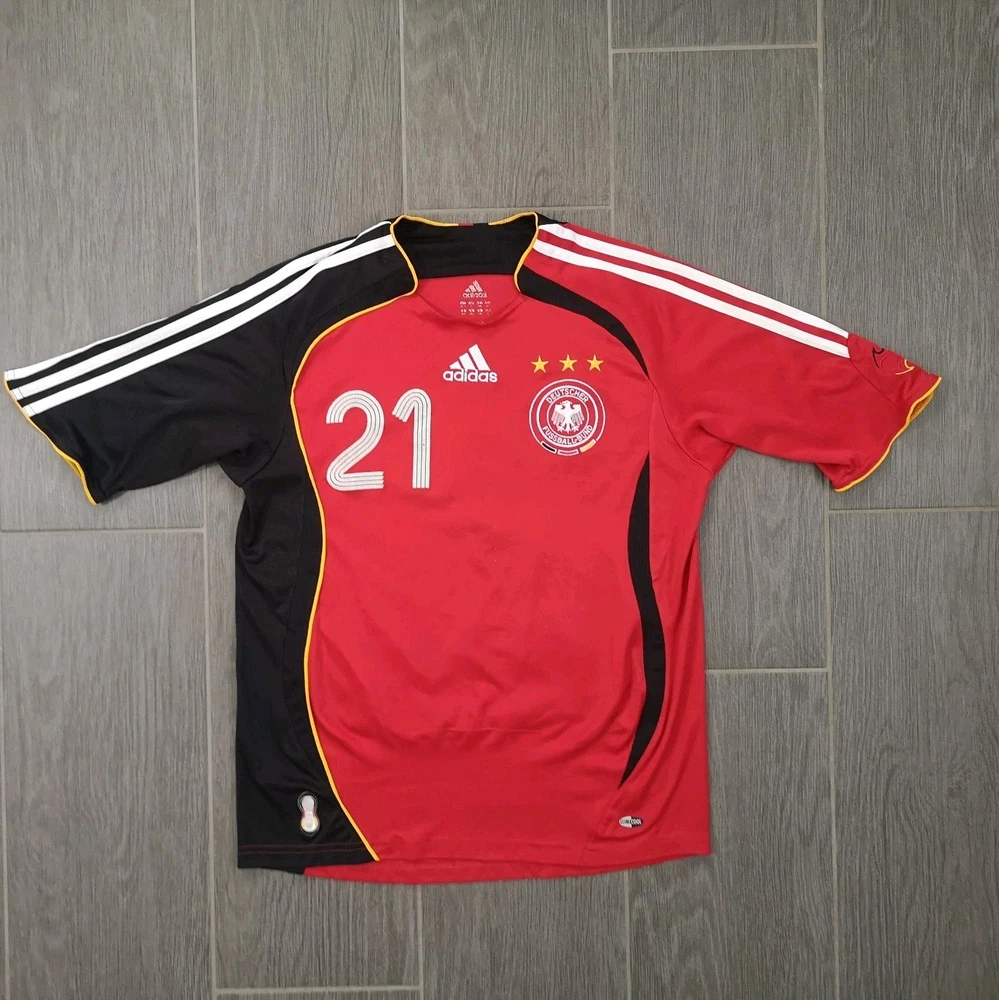 Vintage Retro WM 2006 Lahm 21 Deutschland DFB Trikot Größe: XS odr. 176 Fußball