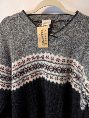 New With Tags Classic Elements Pull Over Womens Sweater