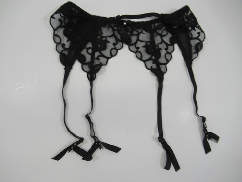 Vintage Valmont Lace Garter Belt One Size Black