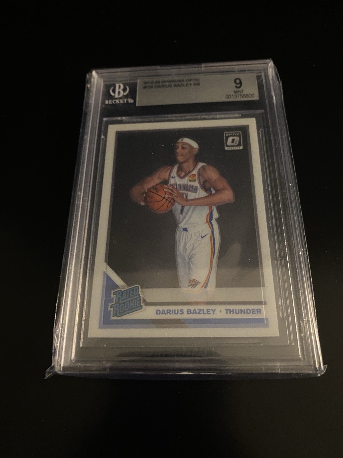 2019-20 Donruss Optic #156 Darius Bazley Thunder RC Rookie BGS 9