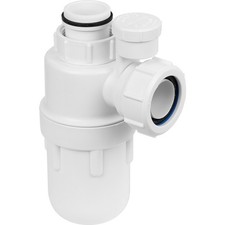 Image of McAlpine Anti-Syphon Bottle Trap Basin Waste Trap White 1 1/4"