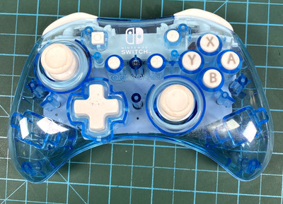 PDP Rock Candy Wired USB Controller Gamepad For Nintendo Switch Blue Clear