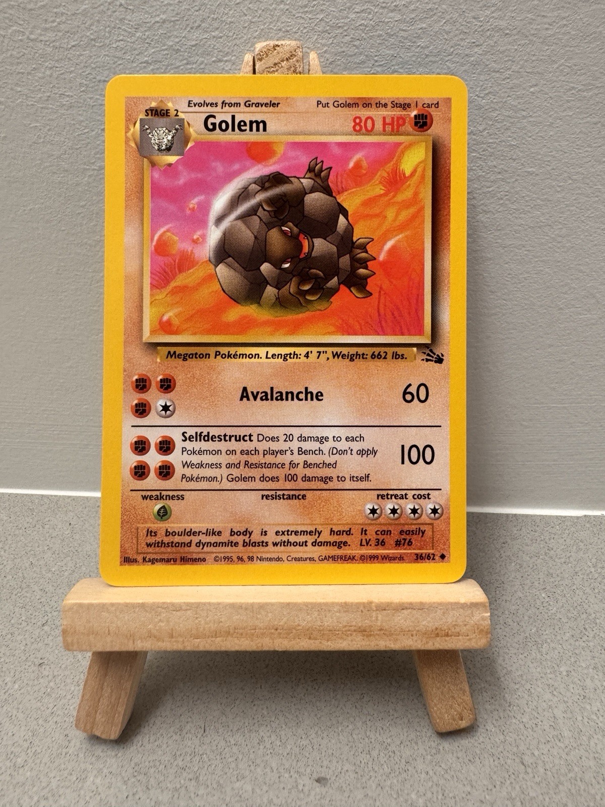 Golem Uncommon Fossil 36/62 - MINT