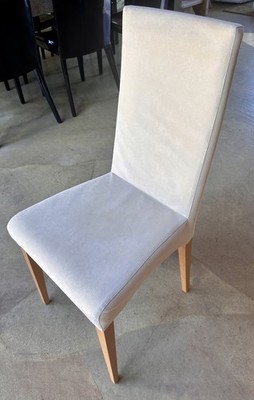 CATTELAN ITALIA Stuhl Esszimmer Alcantara Vanille Holzfüsse