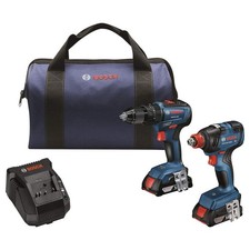 BOSCH GXL18V-240B22 Combo Kit,2-Tool,1/2" Drive Size,18V DC 802GA3