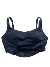 PINK Victoria s Secret Black Satin Corset Top Sz Small Lightly Lined Bra Top