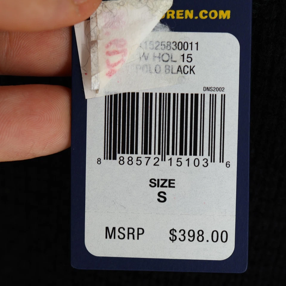 Suéter pulôver Polo Ralph Lauren preto cashmere gola redonda EUA 4/P - Imagem 4 de 4