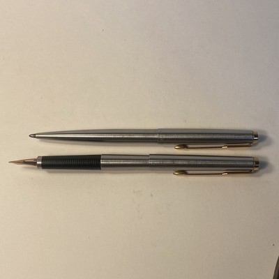 Parker Pens Brushed Stainless w/Gold Fountain & Ball Point