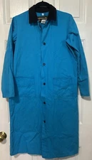 Vintage Saddlesmith Outfitters Western Duster Jacket Size L 12/14 Teal Blue USA