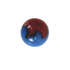Vintage Peltier Peerless Patch Marble Spider Man Glass Red Blue 5/8 Inch