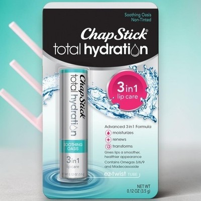 ChapStick Total Hydration 3-in-1 Soothing Oasis Lip Care 0.12 oz