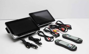 Pyle PLHRDVD108KT 10.5" Universal Dual Vehicle Headrest Monitor CD/DVD Player