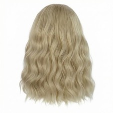 Hairpiece with Blonde Highlights Breathable Wavy Hairpiece Lightweight for Women