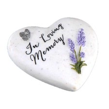Mini Heart Stone Memorial Plaque 'In Loving Memory' by Thoughts of You