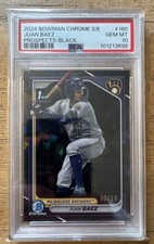 2024 Bowman Chrome Sapphire Edition - Prospects Juan Baez #BCP-160 Black /10...