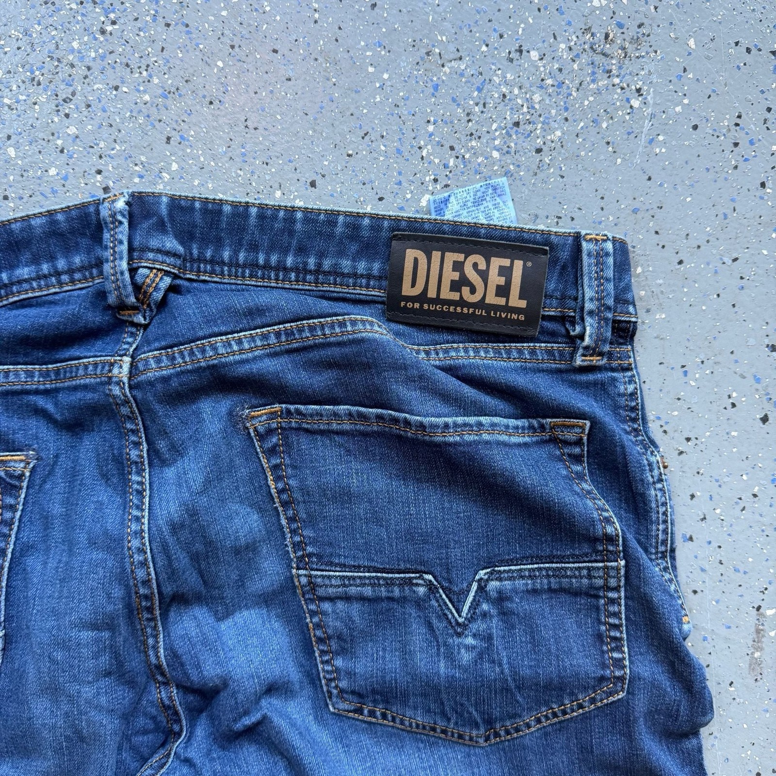 Diesel Larkee-Beex Regular Tapered Blue Denim Jeans S… - Gem
