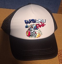 Adjustable Trucker Baseball Hat Cap Black Earthworm Fink Rat Jim Parody