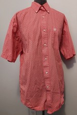 Ariat Keaton Large Stretch Short Sleeve Shirt Red/White Geometric Pattern