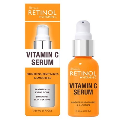 Retinol + Vitamin C Facial Serum - with Vitamins A + C + Botanical Extracts