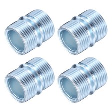 4 Pcs Silver Metal Rack Connector 1.1"x0.98" Wire Shelving Poles