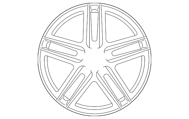 Genuine Black Hub Cap with Star and Laurel Wreath 222-400-22-00-9040