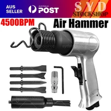 Quick Change Air Hammer 6" Stroke Pneumatic Super Duty +Chisel & Descaler Needle