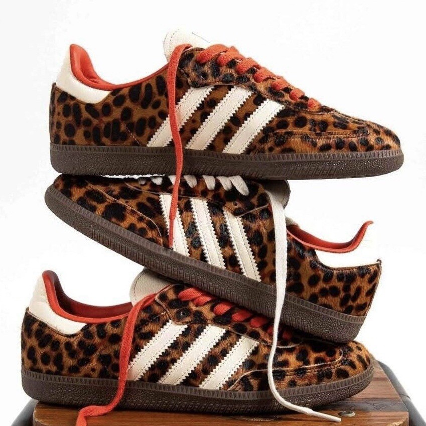 adidas Samba OG Preloved Red Leopard Print JI2734 Women's