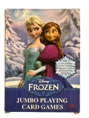 Cardinal Disney Frozen JUMBO Playing Cards 5'' x 3.5'' Elsa & Anna Crazy Eights