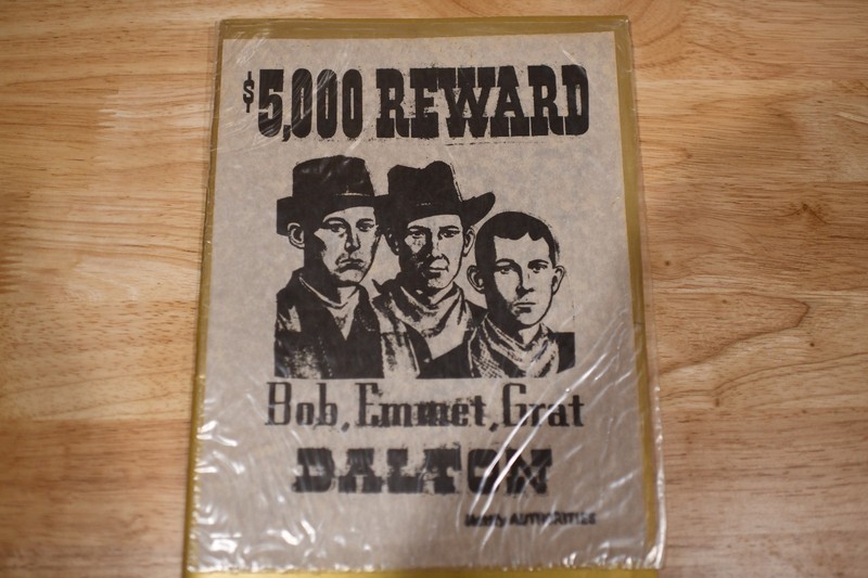 Bob, Emmet, Grat Wanted Reward Poster Parchment Dalton Western Outlaws Wall Art