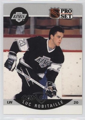 1990-91 Pro Set Luc Robitaille (E on Front is Complete) #126 HOF 4n6