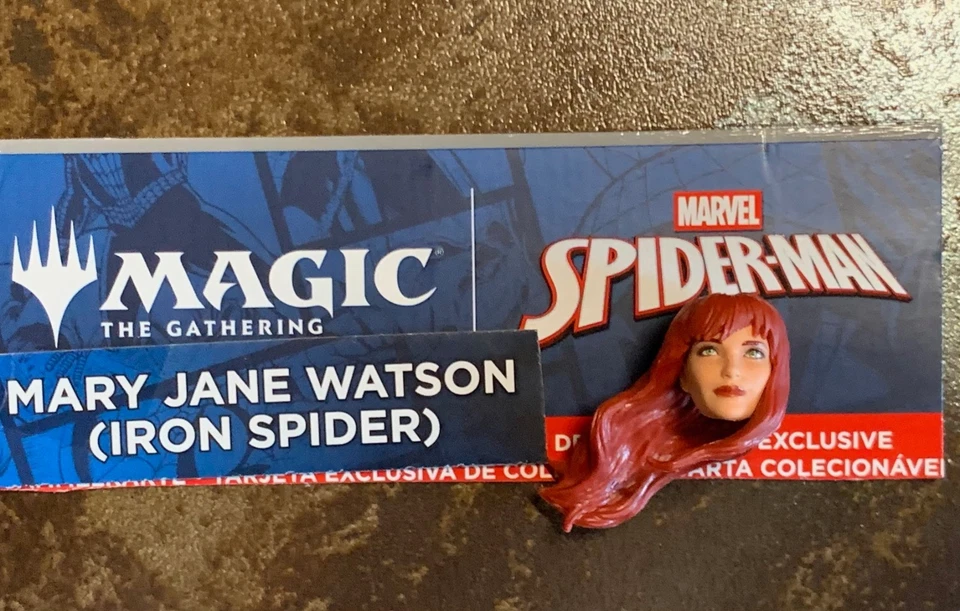Marvel Legends Head Mary Jane Watson Iron Spider Hasbro 1/12 Magic The Gathering Foto 3 de 4