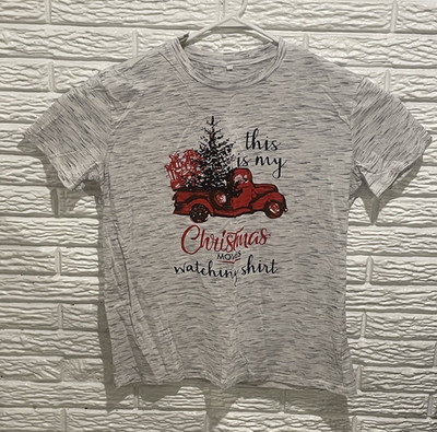 ''This Is My Christmas Movie Watching Shirt'' Women's Graphic T-Shirt Size 2XL