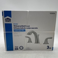 NEW Project Source Dover Brushed Nickel Widespread Bath Faucet 2 Handle 1233224