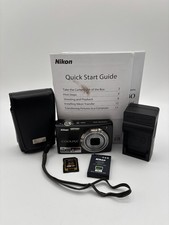 Nikon Coolpix S630 12MP Digital Camera Black w/7X Zoom - Bundle Tested