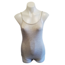 Skarlett Blue Gray Bodysuit Spaghetti Strap Snap Crotch Loungewear New With Tag