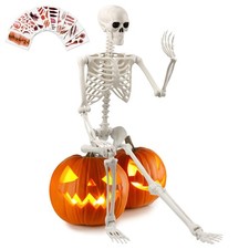 5.4 FT Halloween Life Size Skeleton, Full Skeleton 5.4FT, Human