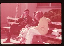 Mike Connors Ina Balin Mannix between scenes Original 35mm Transparency
