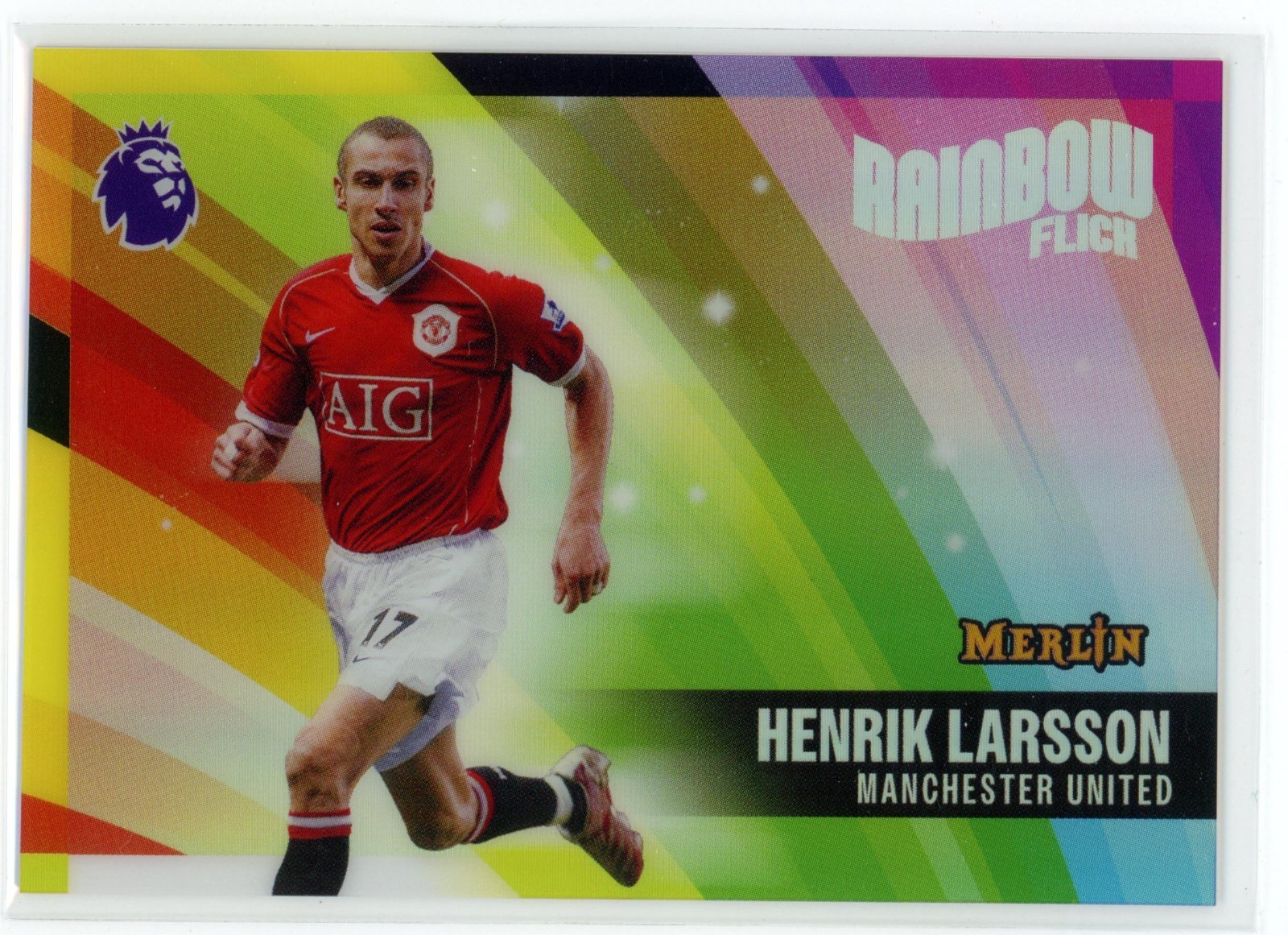Henrik Larsson 2026 Topps Merlin Rainbow Flick #RB-23 Manchester United