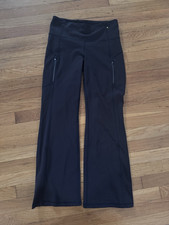 Athleta Bootcut Black Activewear Pants Zip Po...