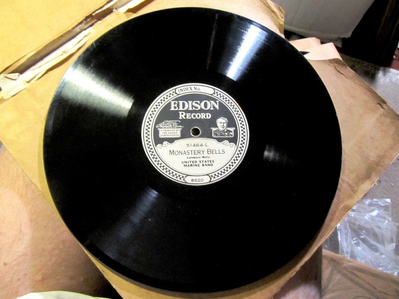 EDISON Phonograph TEST Rec 1914 UNITED STATES MARINE BAND Monastery Bells 51464.