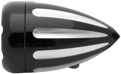 Arlen Ness 12-765 Deep Cut Turn Signals with Fire Ring LED - Amber Lens - Black