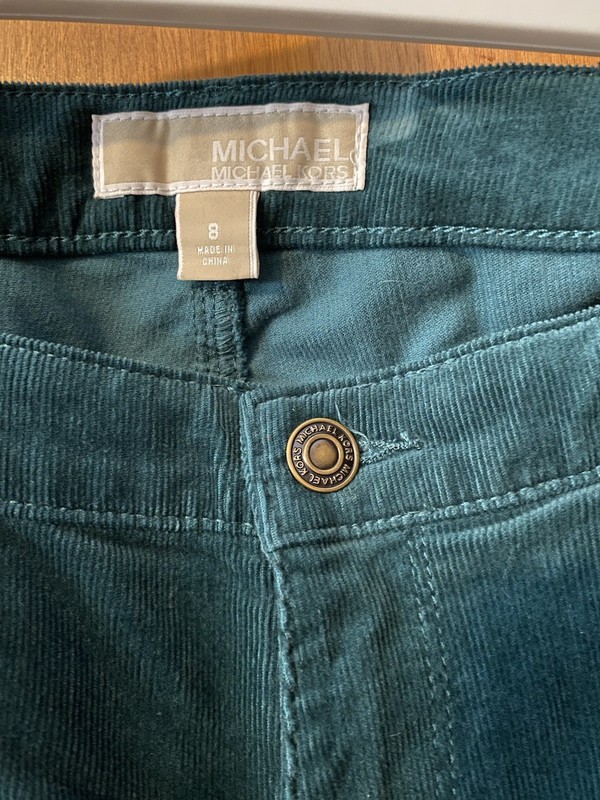 Michael Kors Women’s Corduroy Skinny Corduroy Pants Teal Size 8