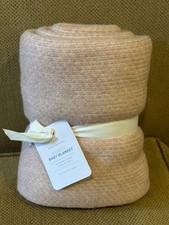 POTTERY BARN KIDS BORDER BABY BLANKET 30" X 40"  BLUSH NEW w/tags