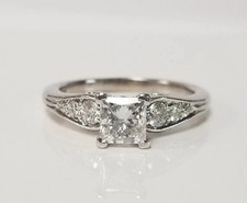 3.20Ct Princess Cut VVS1 Lab Created Diamond Engagement 925 Sterling Silver Ring